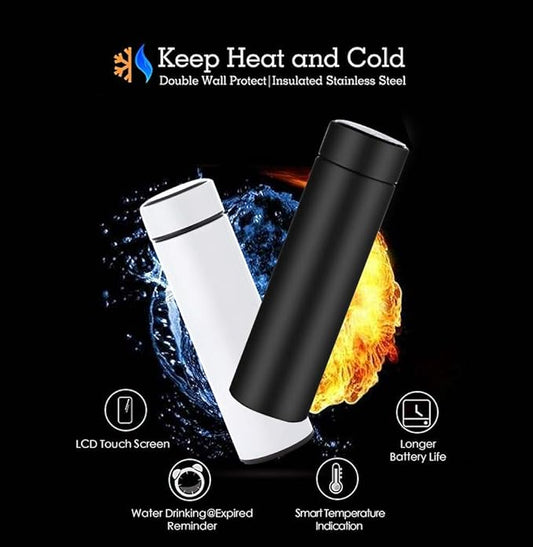 Vacuum Flask LED Temperature Display Water Bottle – 500ml