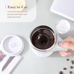 Self Stirring Mug 380ml with Lid – Auto Magnetic Mixing Cup for Coffee & Protein