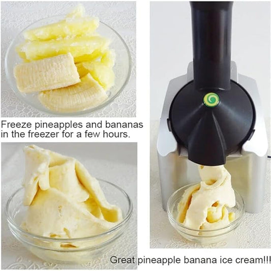 Frozen Fruit Ice Cream Maker Machine – Healthy Soft Serve Dessert Maker for Home