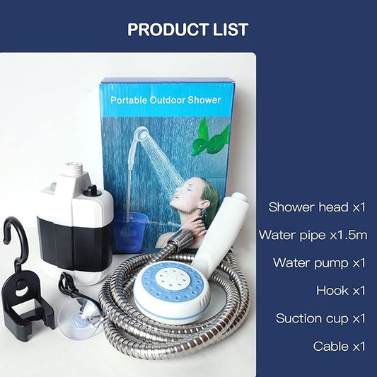 Portable Camping Shower – Rechargeable Electric Outdoor Shower