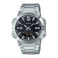 Casio Analogue Digital Mens Watch – Stainless Steel Black Dial 50M Water Resistant