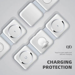 3-in-1 Wireless Charging Pad – Fast Charge iPhone, Apple Watch & AirPods with 15W Qi-Certified Stand