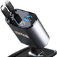 4-in-1 Retractable Car Charger – USB A, PD Port & 2 Retractable USB C Cables