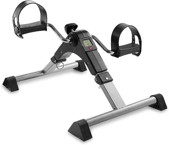 Arm Leg Exercise Peddler Machine – Under Desk Foldable Pedal Exerciser | Adjustable Resistance Mini Bike