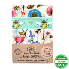*Set of 3 Handmade Beeswax Wraps | Garden