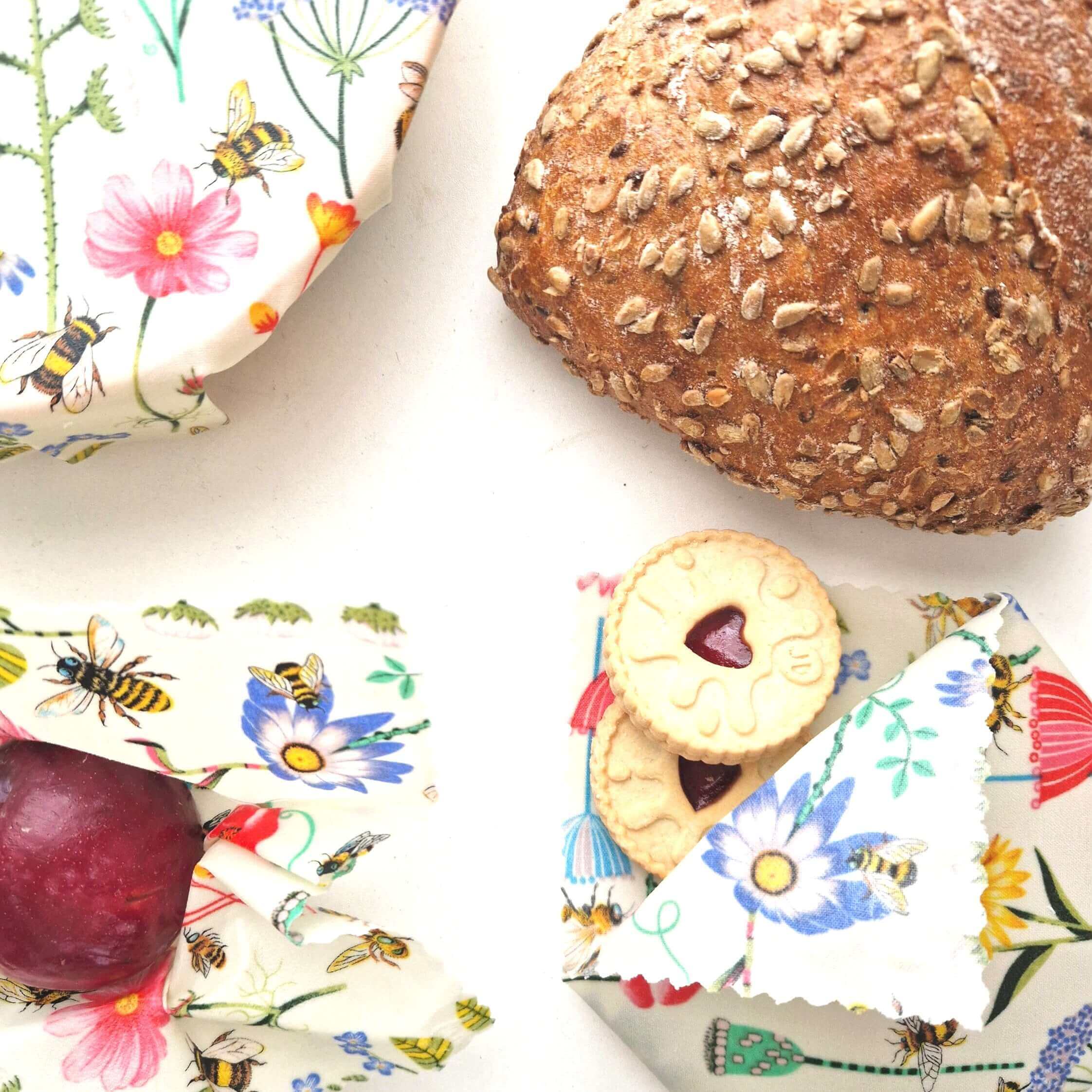 *Set of 3 Handmade Beeswax Wraps | Garden