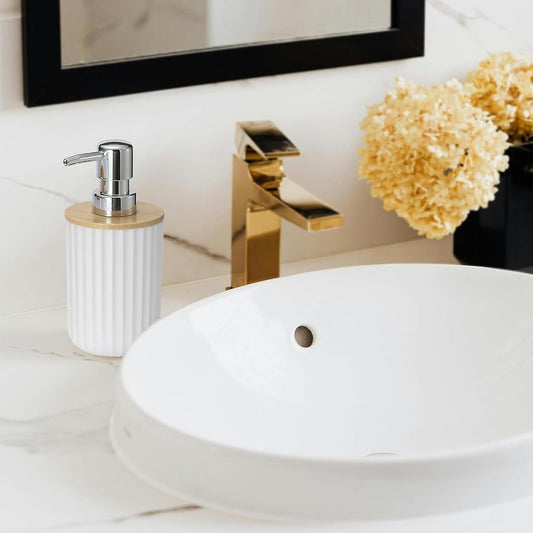 Bathroom Accessories Set 6 Pieces – Modern Toilet Brush, Soap Dispenser & Holder