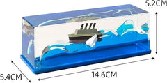 Cruise Ship Blue – Never-Sinking Fluid Drift Bottle Decoration