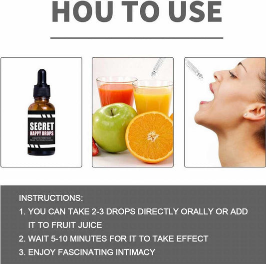 Happy Drops – PleasurePeak Oral Drops for Women | Natural Energy Boost & Intimate Wellness