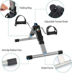 Arm Leg Exercise Peddler Machine – Under Desk Foldable Pedal Exerciser | Adjustable Resistance Mini Bike
