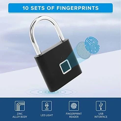Fingerprint Padlock – Smart Keyless Security Lock