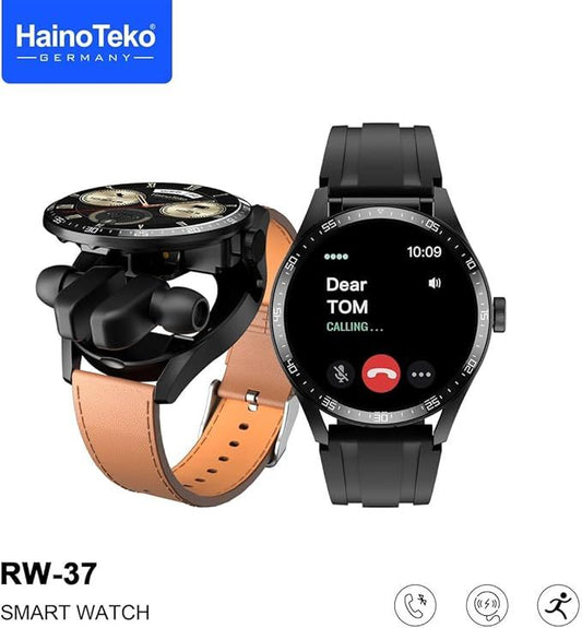 GTS 5 Smart Watch and Earbuds – AMOLED Round Dial with Heart Rate & Blood Pressure Monitor