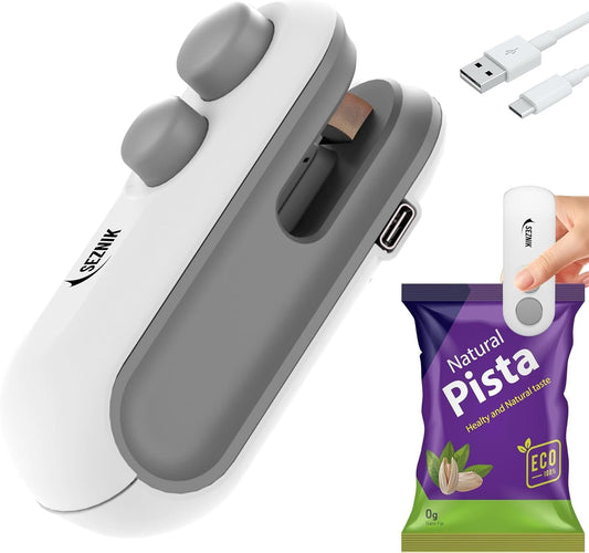 Mini Portable Bag Sealer – 2-in-1 Heat Sealer & Cutter with Rechargeable Battery