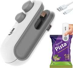 Mini Portable Bag Sealer – 2-in-1 Heat Sealer & Cutter with Rechargeable Battery