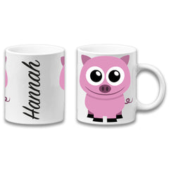 Adorable Pig Personalised Your Name Gift Mug