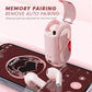 Pink Heart Design Wireless Earphones for Girls – Convertible Heart Shape Case with Bluetooth 5.3