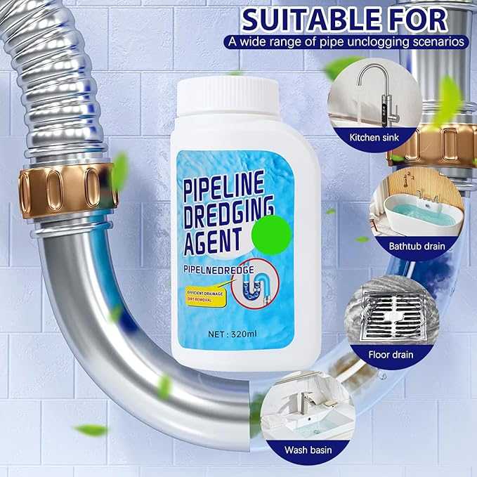 Pipeline Dredging Agent – Powerful Drain Cleaner Hair Dissolver Clog Remover