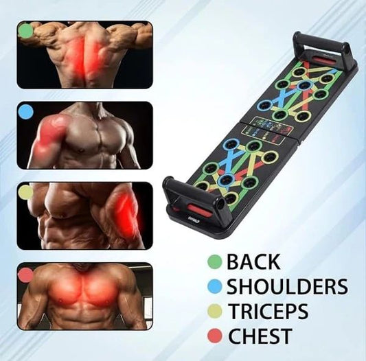 Push-Up Board – Non-Slip Collapsible Multi-Function Push Up Training System | 120KG Weight Capacity
