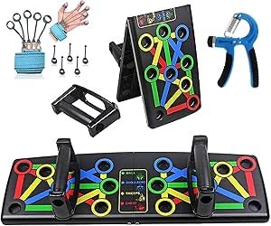 Push-Up Board – Non-Slip Collapsible Multi-Function Push Up Training System | 120KG Weight Capacity