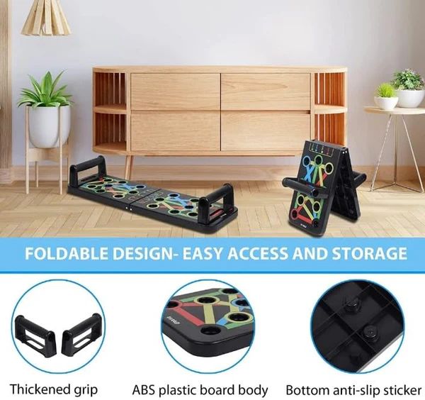 Push-Up Board – Non-Slip Collapsible Multi-Function Push Up Training System | 120KG Weight Capacity