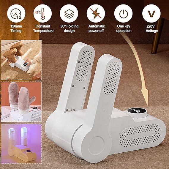 Electric Shoe Dryer – 42°C Constant Heat Boot Dryer with 120-Min Timer