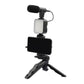 Smartphone & Camera Vlogging Studio Kit – U-Shaped Grip with Cold Shoe Mount