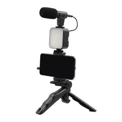 Smartphone & Camera Vlogging Studio Kit – U-Shaped Grip with Cold Shoe Mount