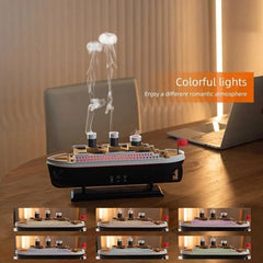 Titanic Ship Humidifier Diffuser – LED Aromatherapy Mist Lamp for Home