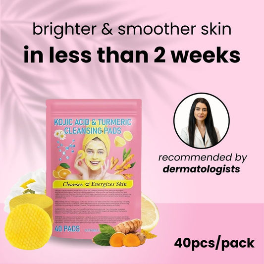 Turmeric & Kojic Acid Pads | Brightening, Acne-Fighting & Skin-Tone Correcting Facial Pads
