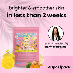Turmeric & Kojic Acid Pads | Brightening, Acne-Fighting & Skin-Tone Correcting Facial Pads