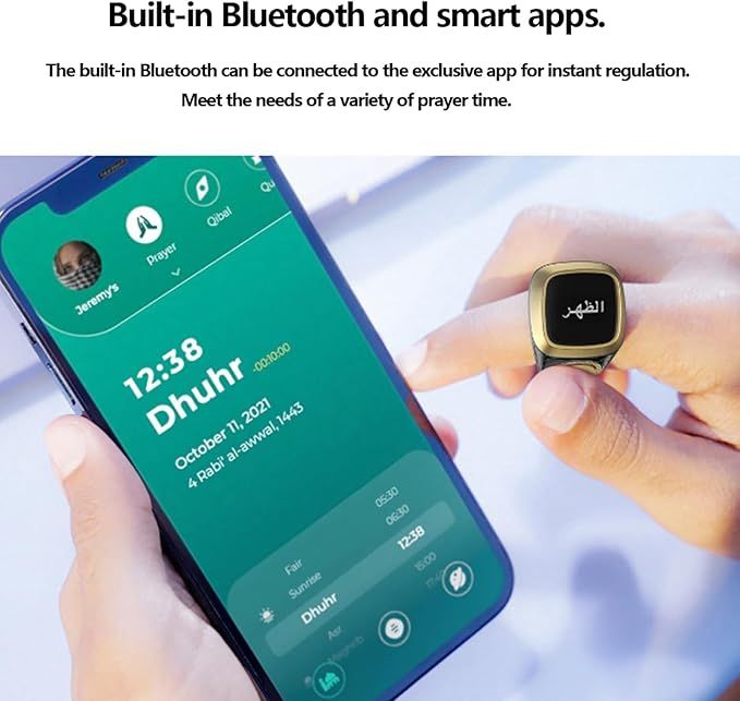 Zikr Ring – World's Smallest Smart Ring with OLED Display & Tasbeeh Counter