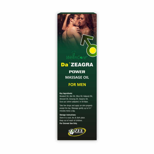 Da' ZEAGRA Power Massage Oil – Ayurvedic Herbal Massage Oil for Men | 100% Natural Ingredients